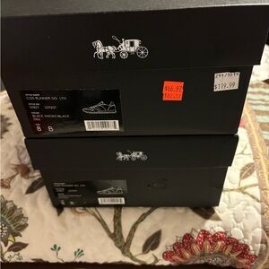 Coach 2 pairs C125 Runners signature leather woman’s size 8 B